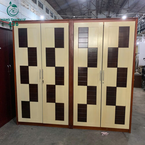 Thanh Lý Bàn Ghế Cũ, Mua Bán Đồ Nội Thất Cũ Giá Rẻ TPHCM 220 tu quan ao 4 canh caro cu 2m33 2 1