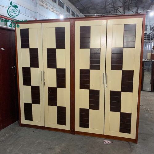 Tủ Quần Áo 4 Cánh Caro Cũ 2M33 4 tu quan ao 4 canh caro cu 2m33 3 1
