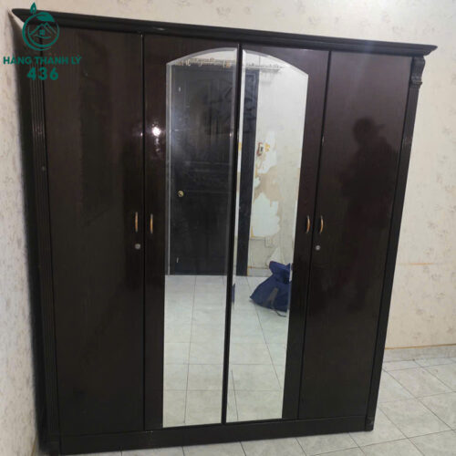 Thanh Lý Bàn Ghế Cũ, Mua Bán Đồ Nội Thất Cũ Giá Rẻ TPHCM 206 tu quan ao 4 canh co guong cu 1m7 1