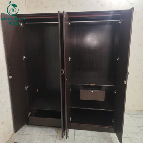 tu quan ao 4 canh co guong cu 1m7 3