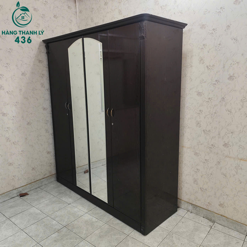 Tủ Quần Áo 4 Cánh Có Gương Cũ 1M7 9 tu quan ao 4 canh co guong cu 1m7 4