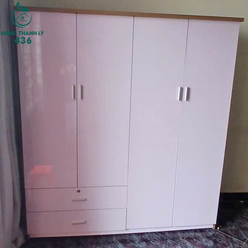 Tủ Quần Áo 4 Cánh Cũ Có 2 Hộc Kéo 4 tu quan ao 4 canh cu co 2 hoc keo 2