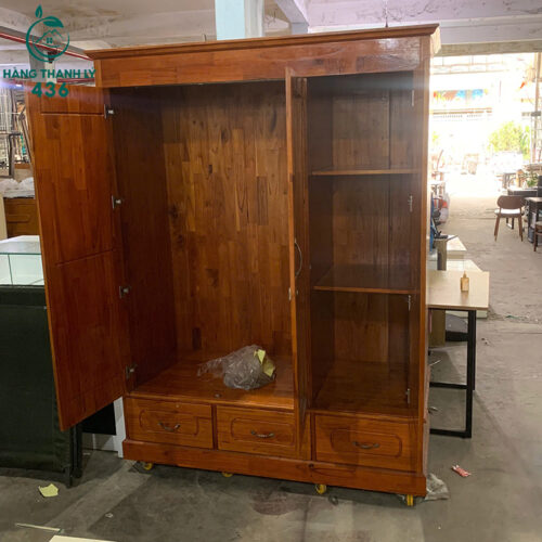 tu quan ao go cu 2 canh co guong soi 1m2 1 1
