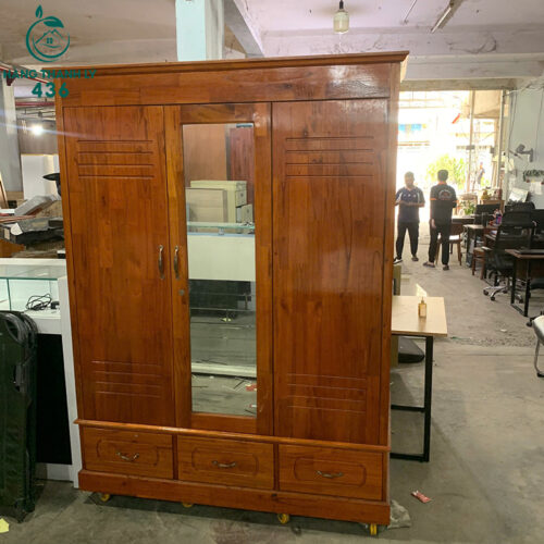 tu quan ao go cu 2 canh co guong soi 1m2 2 1