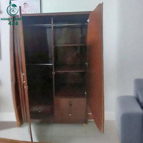 tu quan ao go cu 2 canh co guong soi 1m2 2