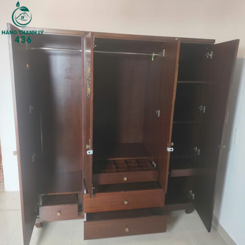 Tủ Quần Áo Gỗ Cũ 4 Cánh Nhiều Ngăn Tiện Dụng 1M8 2 tu quan ao go cu 4 canh nhieu ngan tien dung 1m8 2