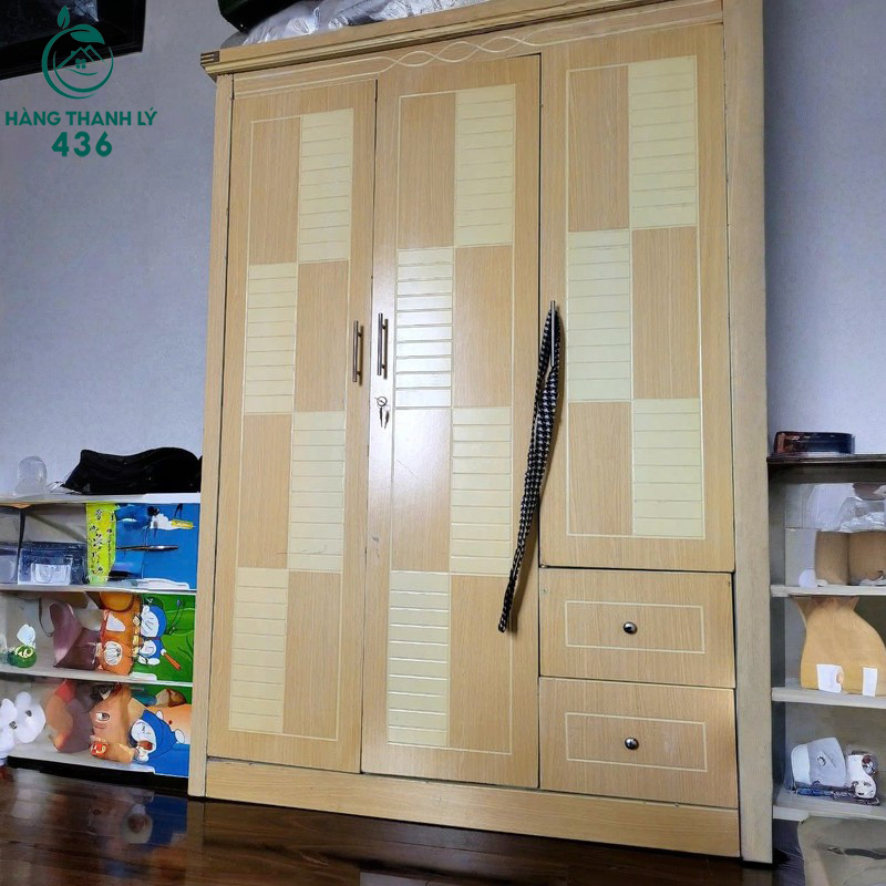Tủ Quần Áo Gỗ Cũ Có Hộc Kéo Nhỏ 3 tu quan ao go cu co hoc keo nho 1 1