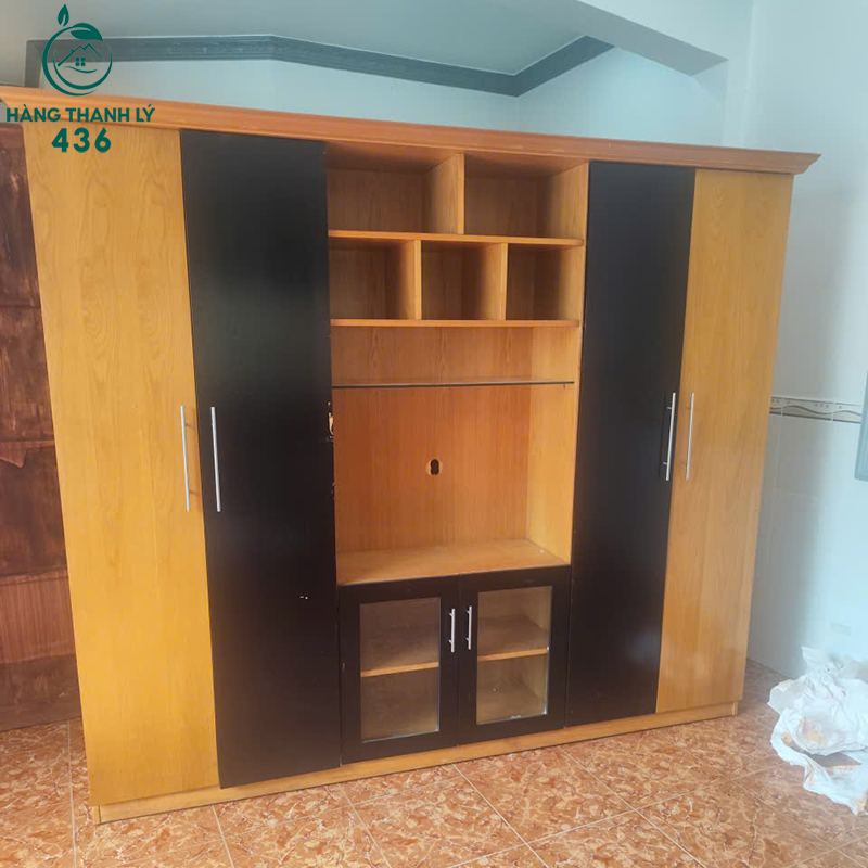 Tủ Quần Áo Kết Hợp Kệ Trưng Bày Cũ 2M35 4 tu quan ao ket hop ke trung bay cu 2m35 3