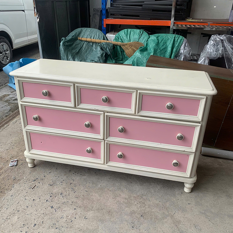 Tủ Quần Áo Trẻ Em 7 Hộc Kéo Cũ 1M45 4 tu quan ao tre em 7 hoc keo cu 1