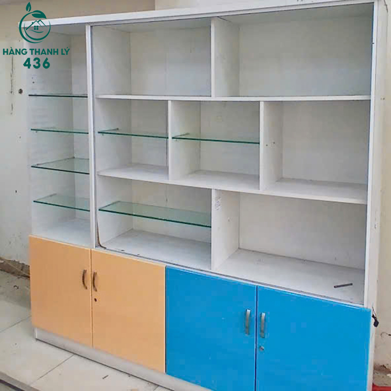 Tủ Trưng Bày Cánh Kính Cũ 2m Nhiều Ngăn Kệ 4 tu trung bay canh kinh cu 2m nhieu ngan ke 2