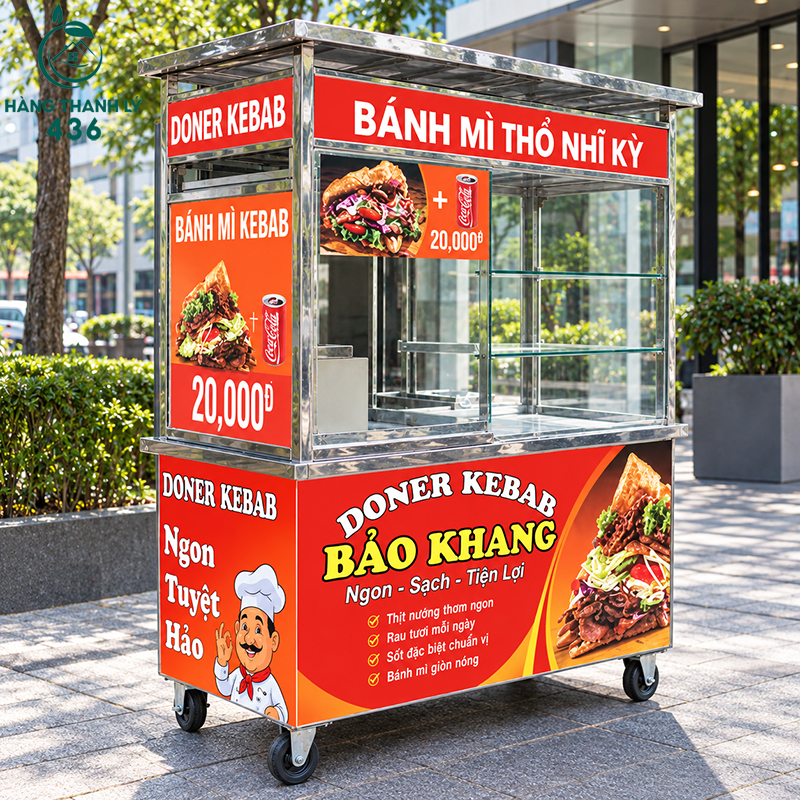 20+ Mẫu Xe Bánh Mì Phổ Biến Cho Người Mới Kinh Doanh 29 xe bánh mì thổ nhĩ kỳ