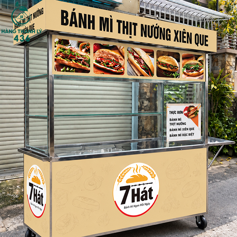 20+ Mẫu Xe Bánh Mì Phổ Biến Cho Người Mới Kinh Doanh 37 Xe bánh mì thịt nướng