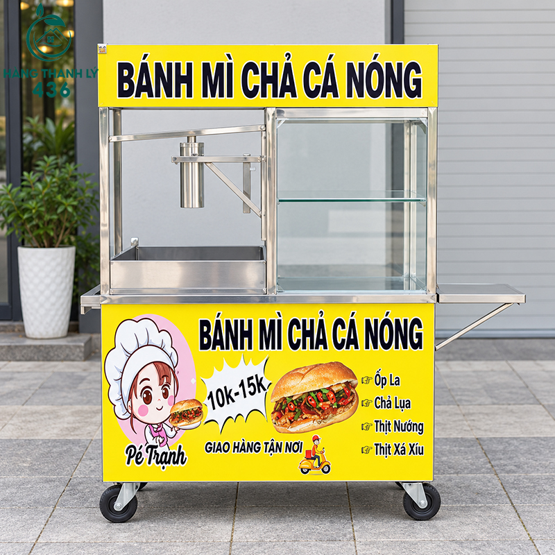 20+ Mẫu Xe Bánh Mì Phổ Biến Cho Người Mới Kinh Doanh 24 Xe bánh mì chả cá