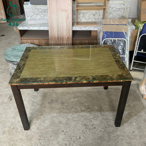 Thanh Lý Bàn Ghế Cũ, Mua Bán Đồ Nội Thất Cũ Giá Rẻ TPHCM 197 ban an mat kinh cu khung go mau nau 2