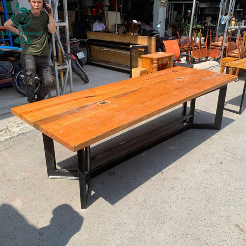 Bàn Họp Cũ Mặt Vân Gỗ 2m5 2 ban hop cu mat van go 2m5 3