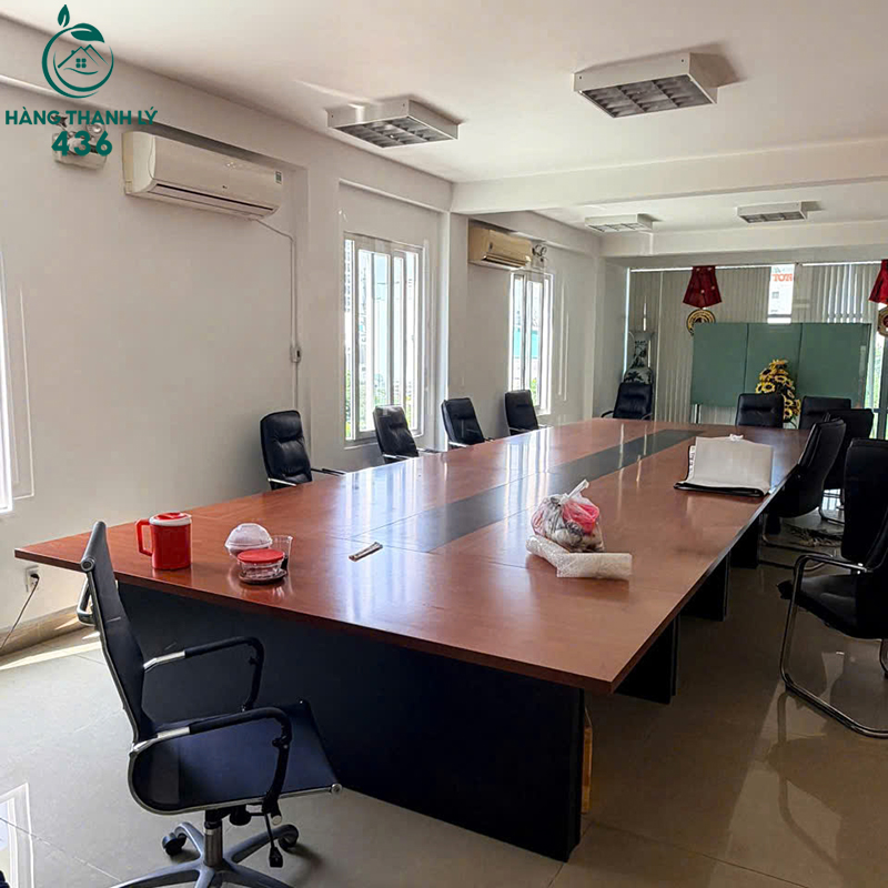 Bàn Họp Văn Phòng Cũ Phối Màu Nâu Đen 2 ban hop van phong cu phoi mau nau den