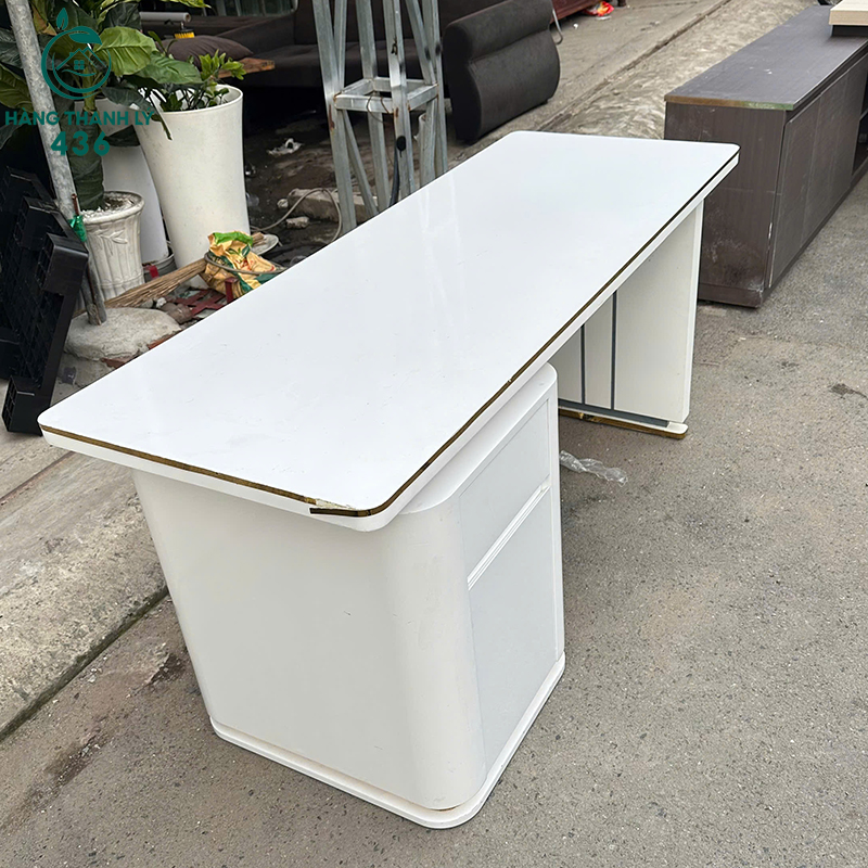 Bàn Làm Việc Cũ Màu Trắng 1m6 6 ban lam viec cu mau trang 1m6 1