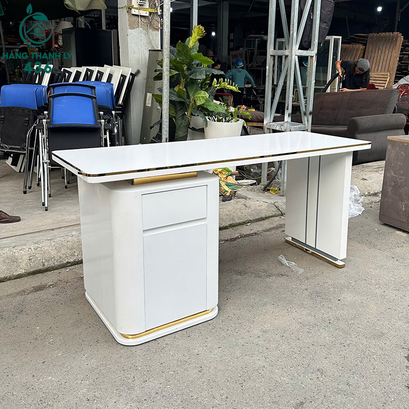 Bàn Làm Việc Cũ Màu Trắng 1m6 7 ban lam viec cu mau trang 1m6 2