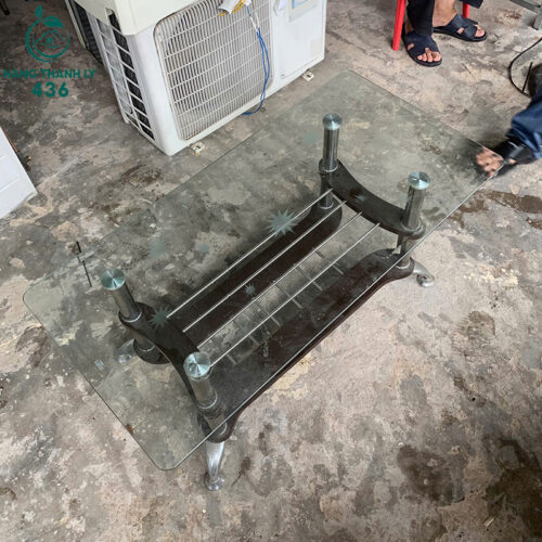 Bàn Sofa Mặt Kính Cũ Có Kệ Để Đồ 2 ban sofa mat kinh cu co ke de do 3