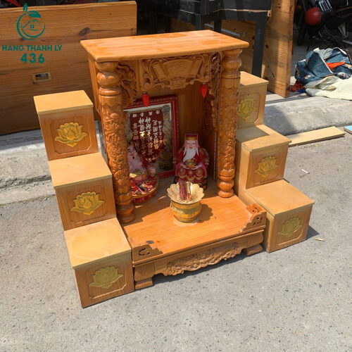 Bàn Thờ Thần Tài Cũ Kèm Bục Hai Bên 3 ban tho than tai cu kem buc hai ben 1