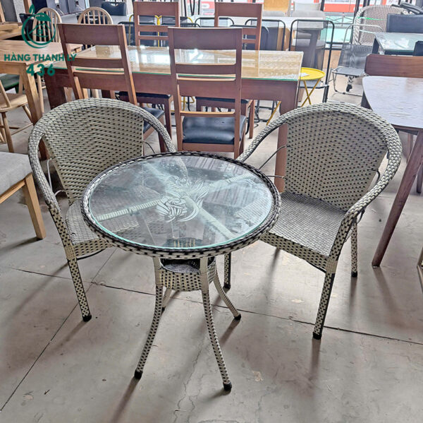 bo ban ghe cafe cu gia may mat kinh tron 2