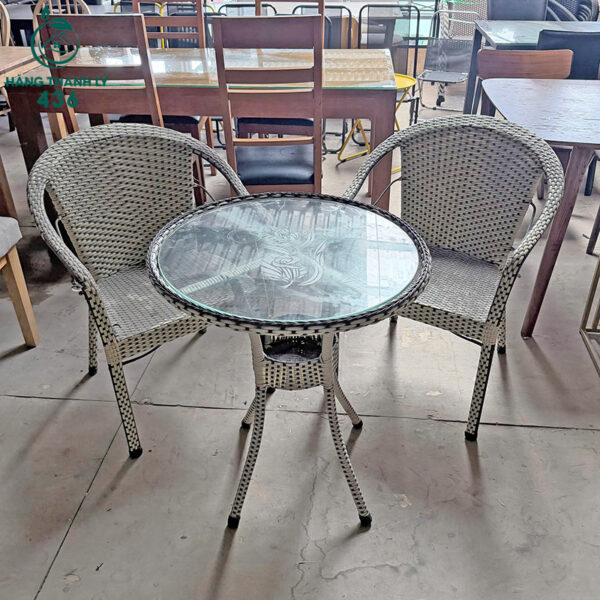 bo ban ghe cafe cu gia may mat kinh tron 3