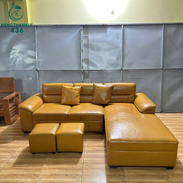 bo sofa goc chu l cu boc da mau vang bo 2