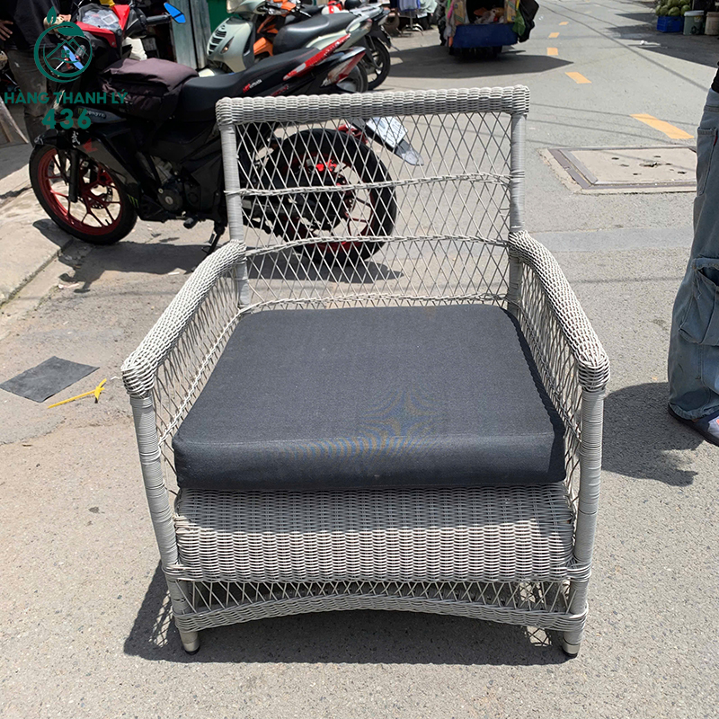 Bộ Sofa Sân Vườn Cũ Đan Nhựa Giả Mây 10 bo sofa san vuon cu dan nhua gia may 5