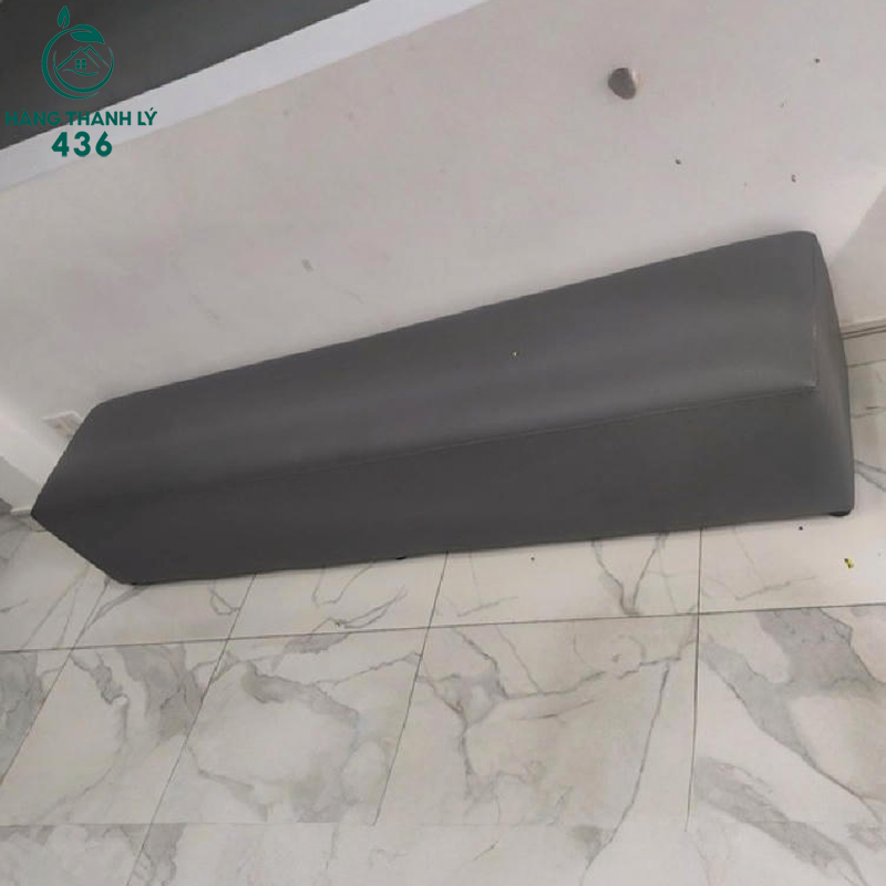 Ghế Băng Dài Cũ Bọc Nệm Màu Xám 2 ghe bang dai cu boc nem mau