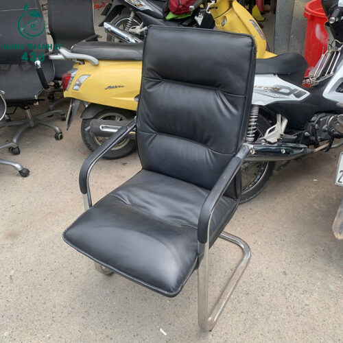 Ghế Giám Đốc Cũ Bọc Da Màu Đen Chân Quỳ 2 ghe giam doc cu boc da mau den chan quy 3