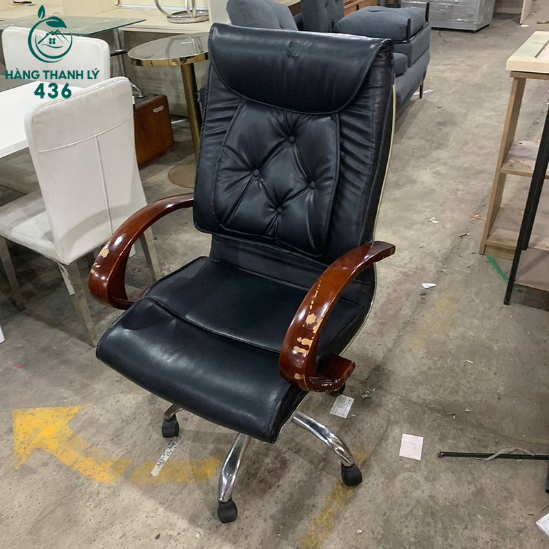 Ghế Lãnh Đạo Cũ Tay Vịn Ốp Gỗ 5 ghe lanh dao cu tay vin op go 2