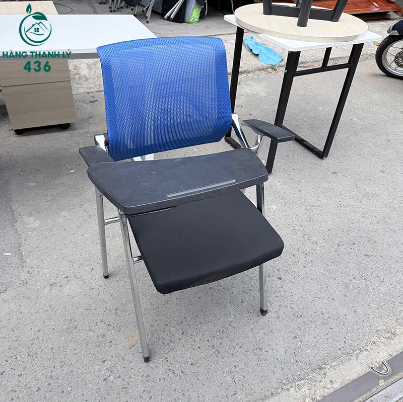 Ghế Liền Bàn Cũ Tựa Lưng Lưới Màu Xanh 6 ghe lien ban cu tua lung luoi mau xanh 3