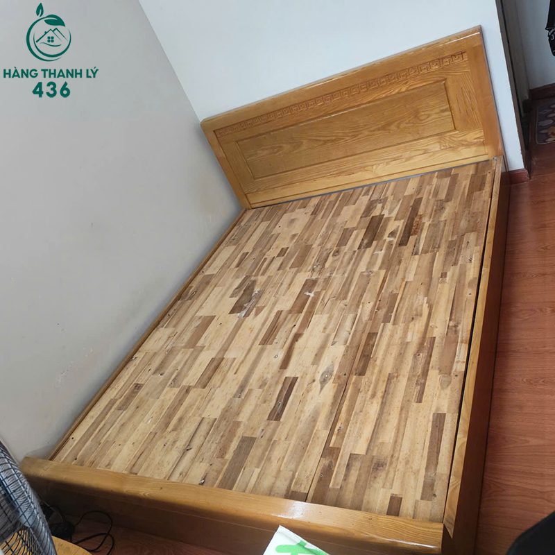 Giường Ngủ Cũ Màu Gỗ Sáng 1M6 2 giuong ngu cu mau go sang 1m6