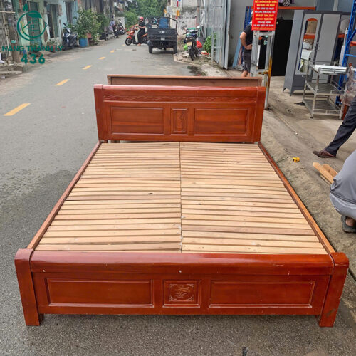 Thanh Lý Bàn Ghế Cũ, Mua Bán Đồ Nội Thất Cũ Giá Rẻ TPHCM 195 giuong ngu go cu mau nau do 1m6 1
