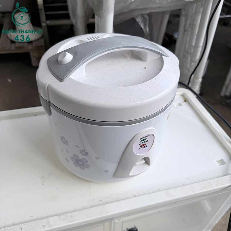 Nồi Cơm Điện Goldsun Cũ Màu Trắng Hoa Văn 4 noi com dien goldsun cu mau trang hoa van 1
