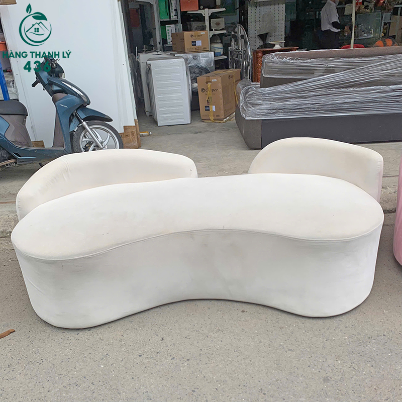 Sofa Băng Cong Cũ Bọc Vải 4 sofa bang cong cu boc vai mau kem 1