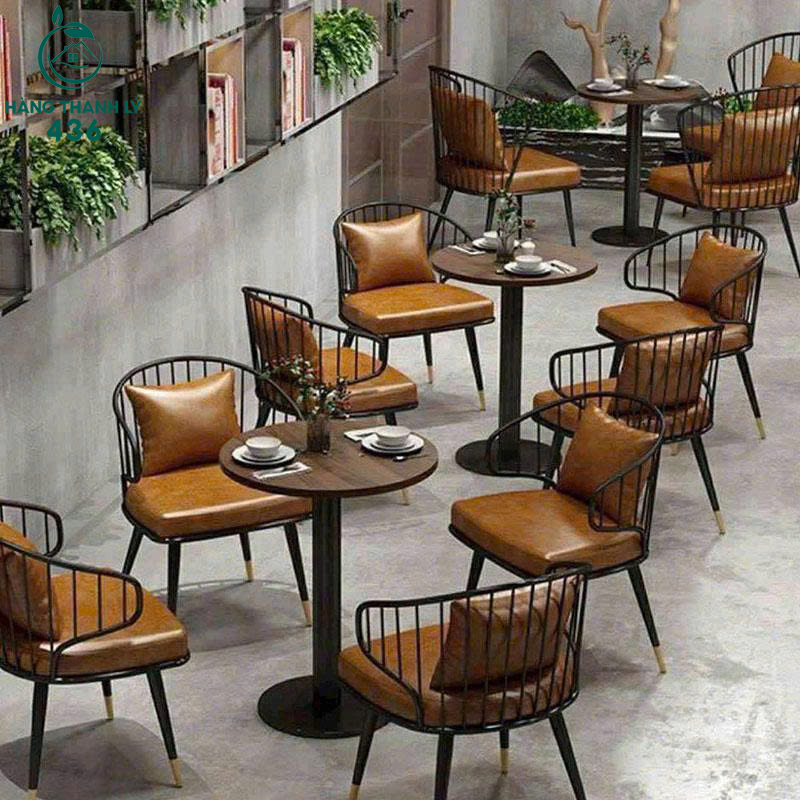 Thanh Lý Bàn Cafe Tròn 60cm Kèm Ghế Bọc Da Mới 99% 2 thanh ly ban cafe tron 60cm kem ghe boc da moi 99