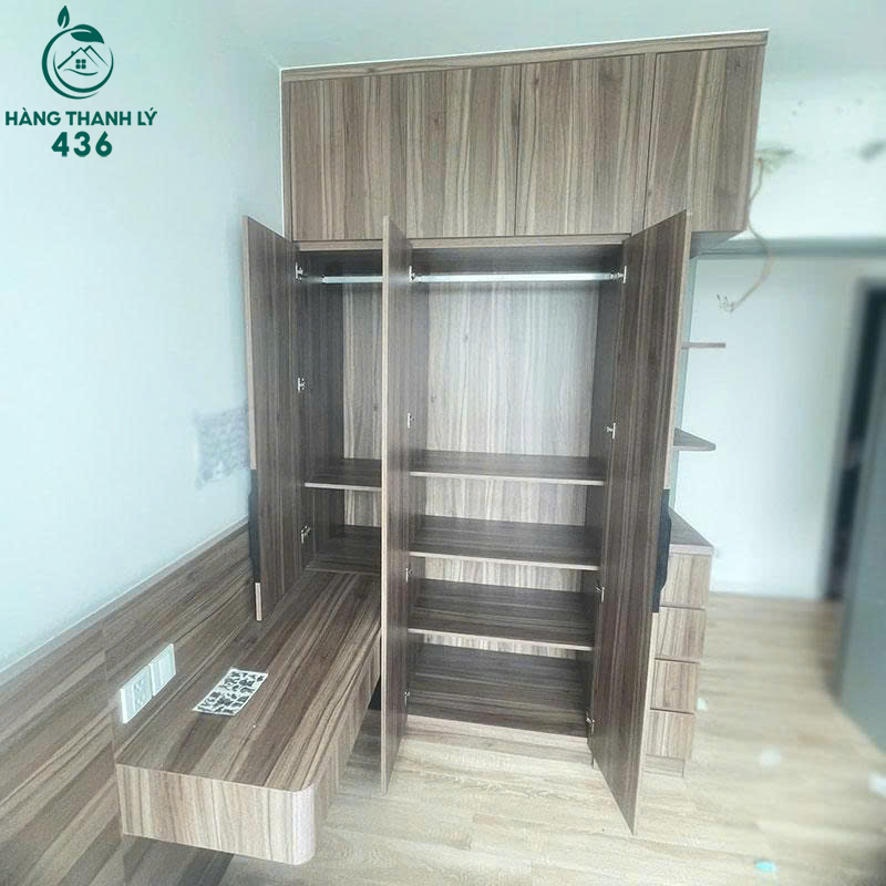 Tủ Quần Áo Cũ Kèm Kệ Và Hộc Kéo 1m65 7 tu 55tr 2 copy