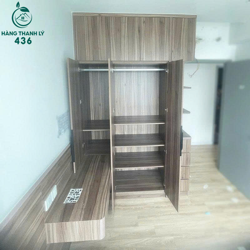 Tủ Quần Áo Cũ Kèm Kệ Và Hộc Kéo 1m65 8 tu 55tr 3 copy