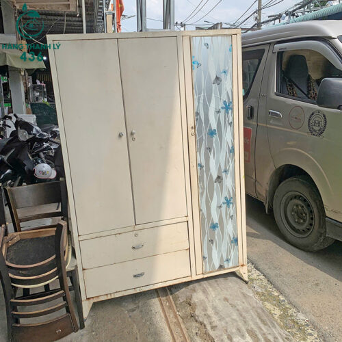 Tủ Áo Sắt Cũ Có 2 Hộc Kéo Bên Dưới 2 tu ao sat cu co 2 hoc keo ben duoi 3