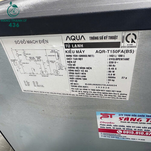 Tủ Lạnh Aqua 2 Cửa Cũ Màu Đen 2 tu lanh aqua 2 cua cu mau den 5