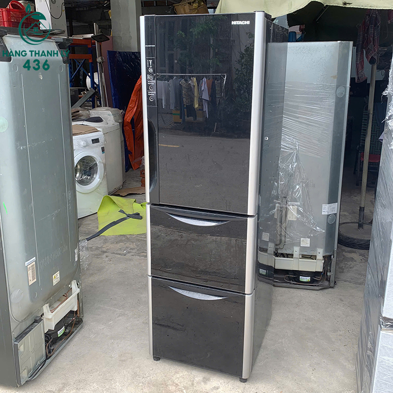 Tủ Lạnh Hitachi Cũ Ba Ngăn Màu Đen 5 tu lanh hitachi cu ba ngan mau den 1