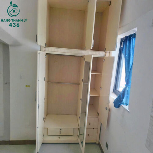 Tủ Quần Áo Cũ Có Kệ Và Hộc Kéo Tiện Lợi 1m22 2 tu quan ao cu co ke va hoc keo tien loi 1m22 3