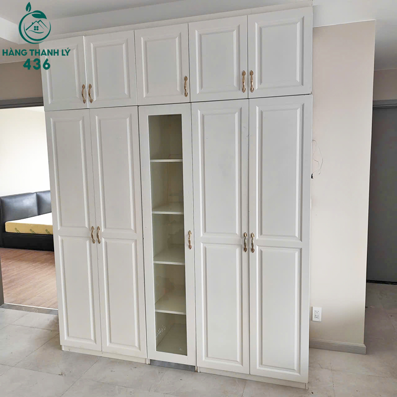 Tủ Quần Áo Cũ Màu Trắng Nhiều Ngăn 2m 6 tu quan ao cu mau trang nhieu ngan 2