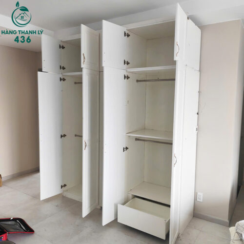 Tủ Quần Áo Cũ Màu Trắng Nhiều Ngăn 2m 3 tu quan ao cu mau trang nhieu ngan 3
