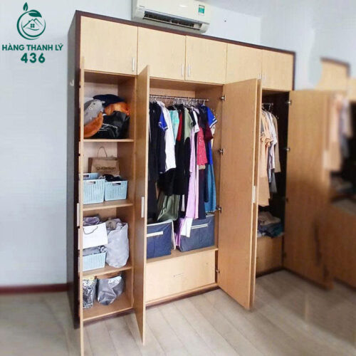 Tủ Quần Áo Gỗ Cũ Ngang 2m4 Nhiều Cánh 2 tu quan ao go cu ngang 2m4 nhieu canh 1