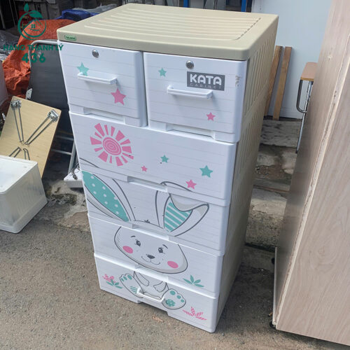 tu quan ao nhua cu 5 tang hoa tiet tho 1
