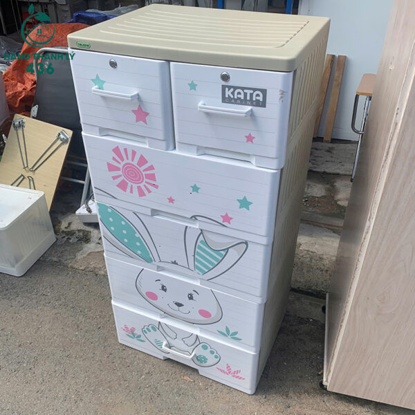 tu quan ao nhua cu 5 tang hoa tiet tho 1