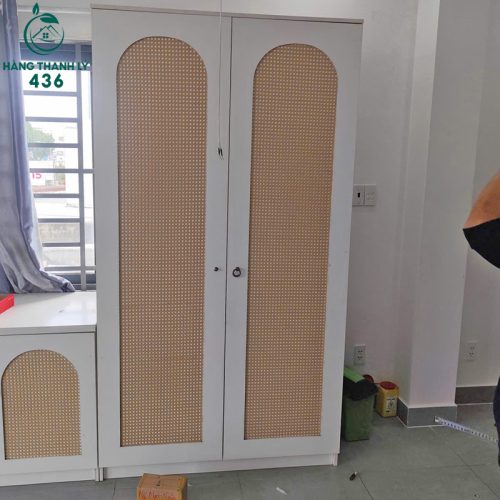 Tủ Hồ Sơ Cũ 2 Cánh Màu Trắng Phối Mây 1m2 2 1m2×56 cao 2m2 1