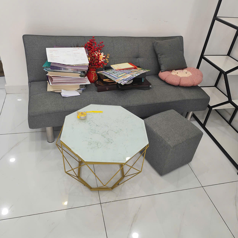 Sofa Bed Cũ Bọc Vải Màu Xám Gọn Đẹp 2 Sofa Bed Cu Boc Vai Mau Xam Gon Dep